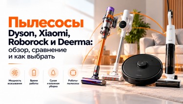 Пылесосы Dyson, Xiaomi, Roborock и Deerma: обзор, сравнение и как выбрать